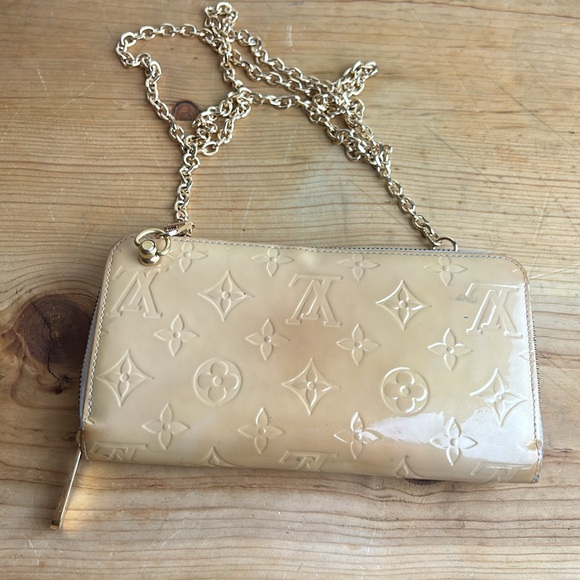 Louis Vuitton Clutch Purse With Chain Citrine Leather - Picture 10 of 10